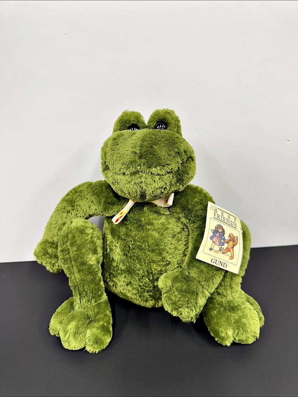 Vintage GUND Best Friends Green Frog Plush Stuffed Animal w/ Original Tags